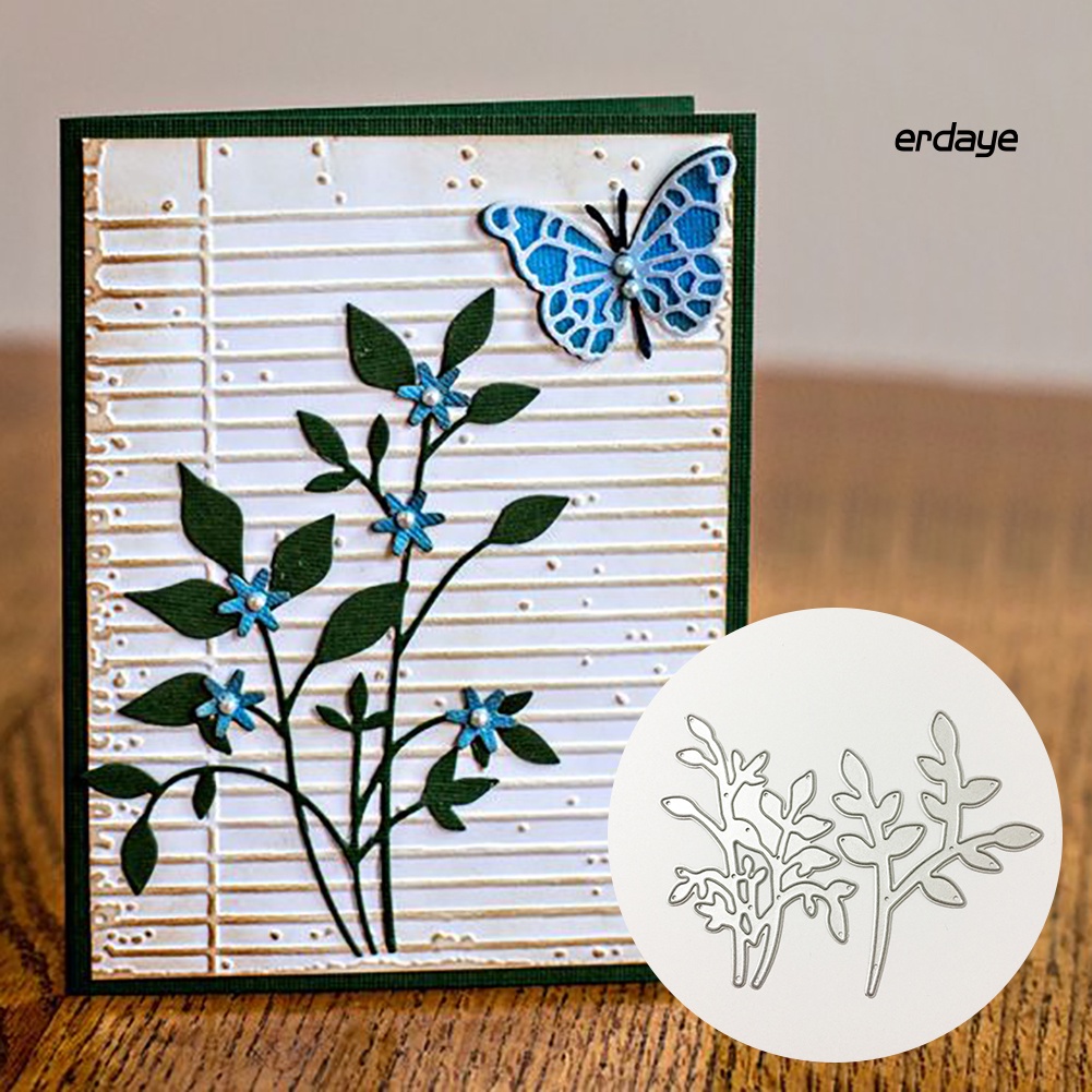 Khuôn cắt giấy làm từ kim loại hình lá trang trí sổ lưu niệm