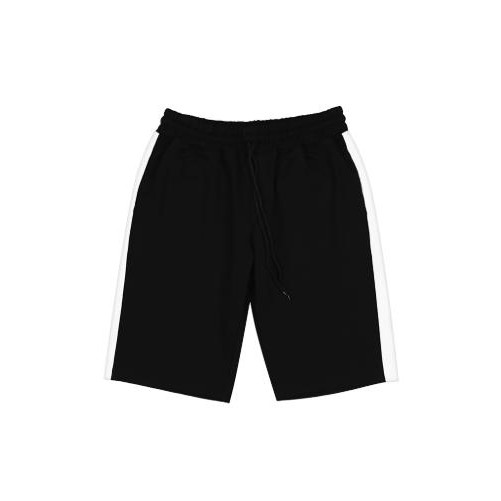 Quần short đen phối sọc đỏ, vàng, trắng_Fox unisex