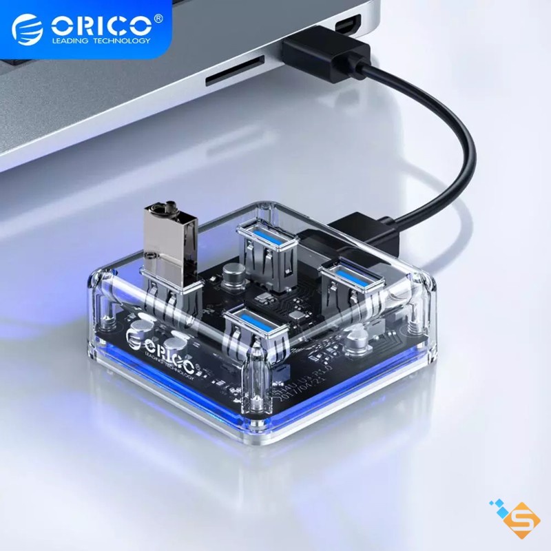 Bộ Hub USB ORICO MH4U-U3 4 Cổng USB 3.0 5gbps Trong Suốt Dành Cho Laptop Tiện Dụng Chất Lượng Cao - Bảo Hành 1 Năm