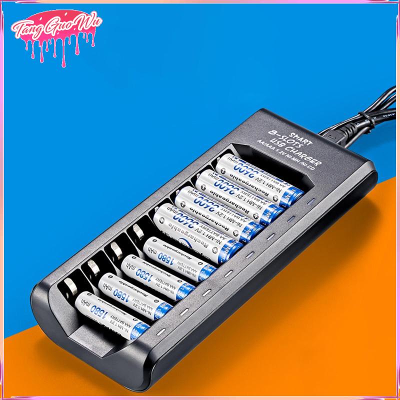 Bộ Sạc Pin AA / AAA 6 Ngăn Tự Động Bảo Vệ Cho Pin LI-Ion