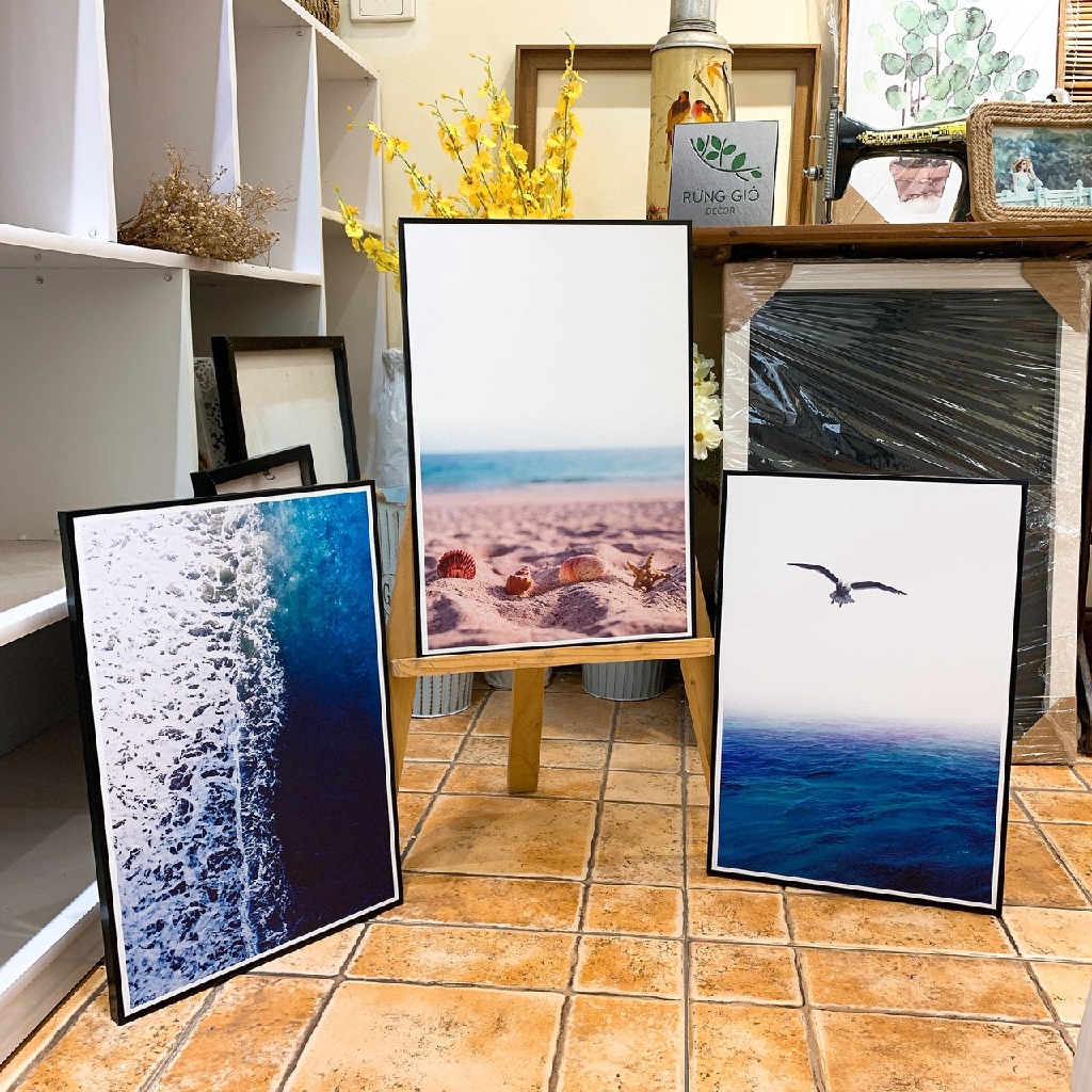 Khung tranh canvas hình lá cỡ 30x45 ( tranh kèm khung y hình ), Giá bán 1 tranh | BigBuy360 - bigbuy360.vn