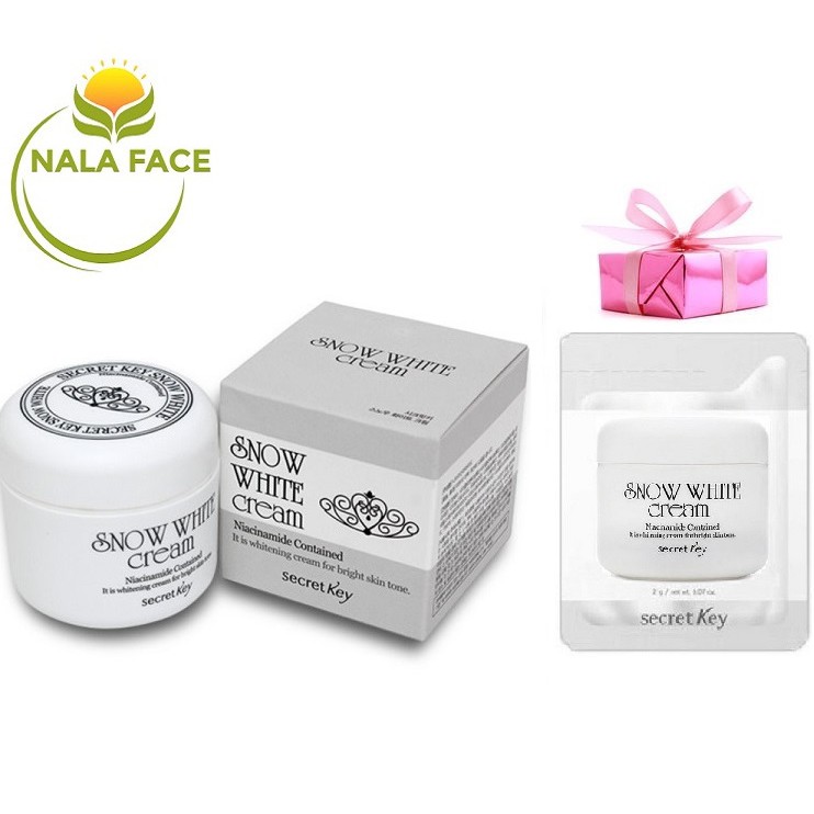 [Tặng sample kem 2mml] Kem Dưỡng Trắng Da Secret Key Snow White Cream (50g)