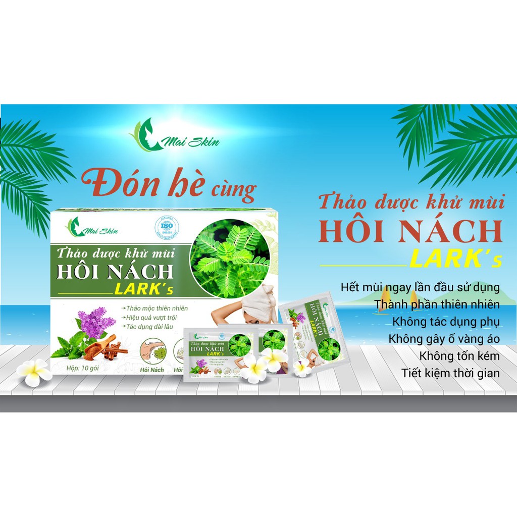 [100% HẾT HÔI NÁCH] BỘT THẢO DƯỢC HỖ TRỢ KHỬ MÙI HÔI NÁCH, MỒ HÔI NÁCH, THÂM NÁCH, NÁCH SẠM ĐEN LARK’S