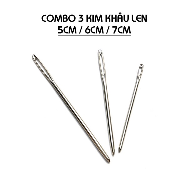 COMBO 3 Kim Khâu Len - Size 5, 6, 7cm