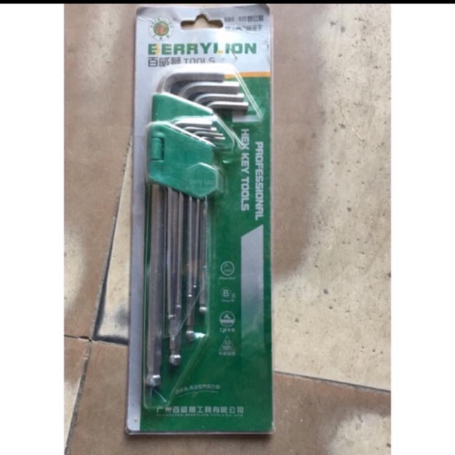 Bộ 9 cây lục giác đầu bi BERRY