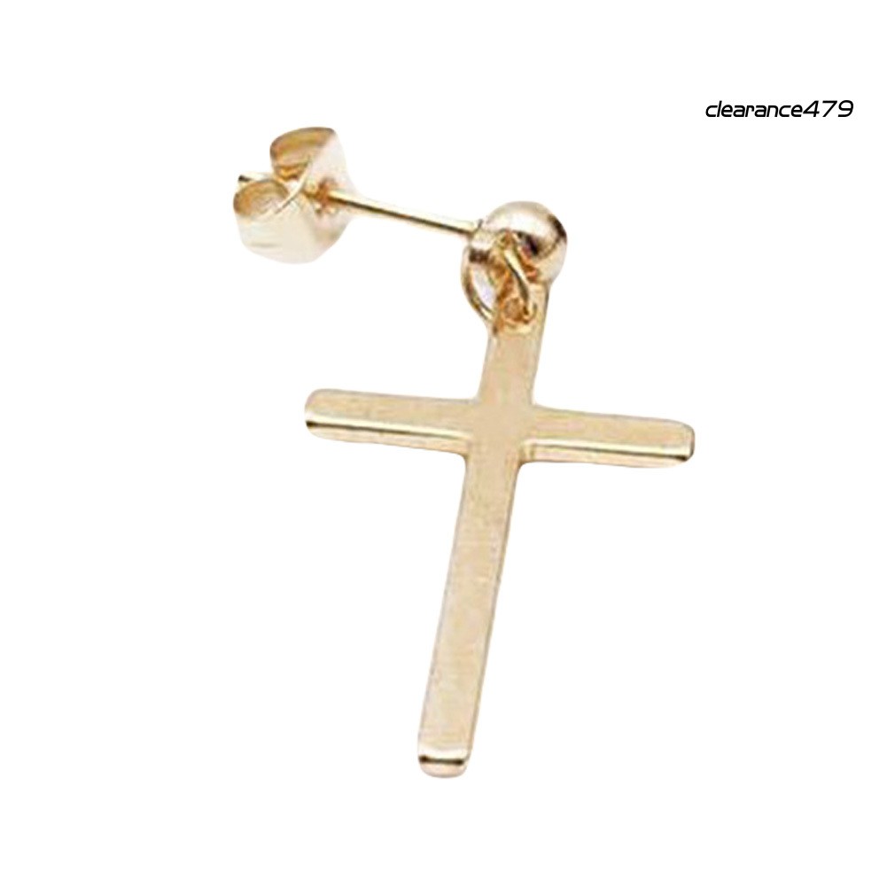 1 Khuyên Tai Hình Thánh Giá Chất Liệu Thép Không Gỉ Thời Trang Cho Nam Và Nữ