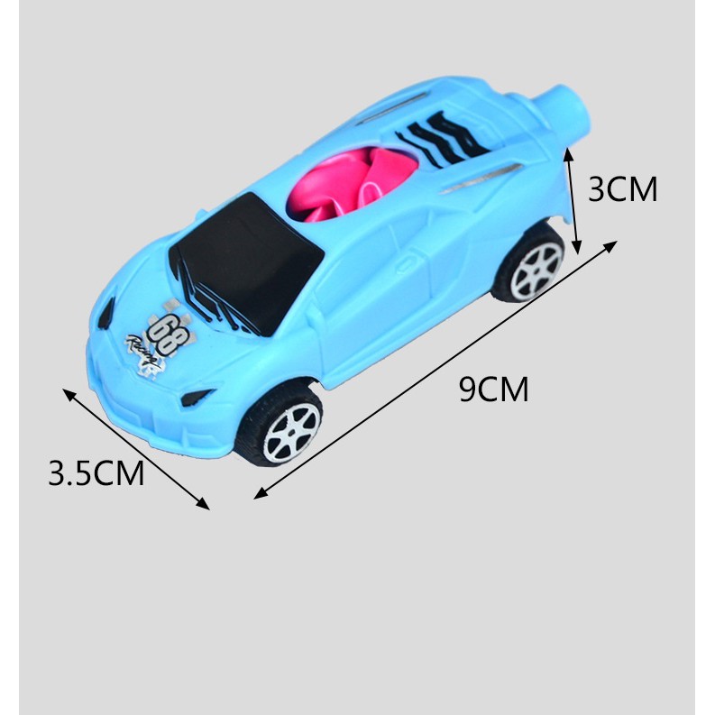 Đồ chơi xe ô tô thổi bóng chạy bằng động lực vui nhộn