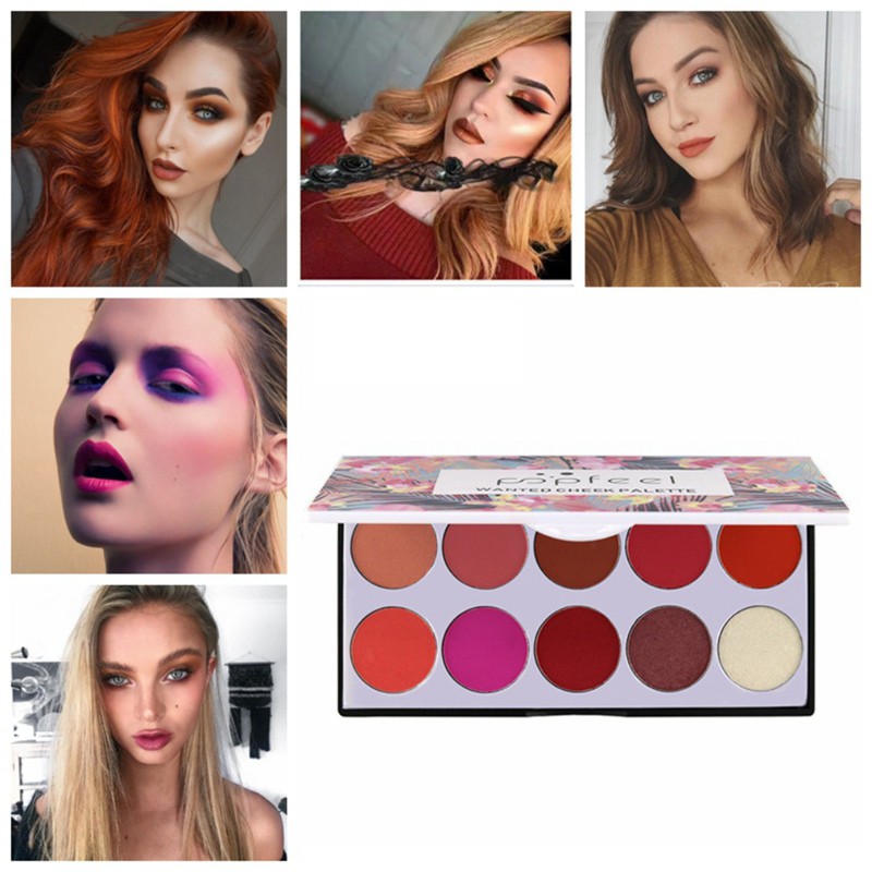 [Hàng mới về] Bảng phấn má hồng POPFEEL 10 màu chống thấm/chống nhòe lâu trôi