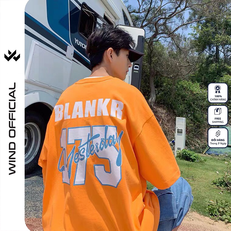 Áo phông tay lỡ WIND unisex form rộng 175 thời trang nam nữ oversize ulzzang