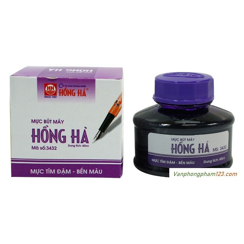 Mực Hồng Hà lọ 60ml các màu giá rẻ