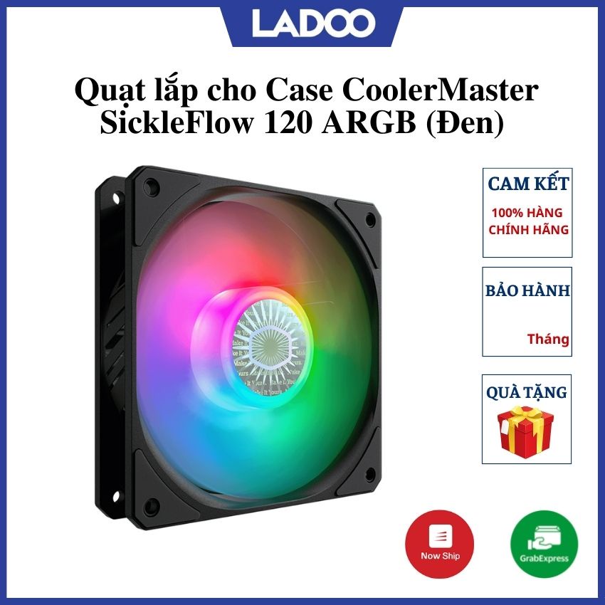 Quạt lắp cho Case CoolerMaster SickleFlow 120 ARGB (Đen) - Bảo hành 12 tháng