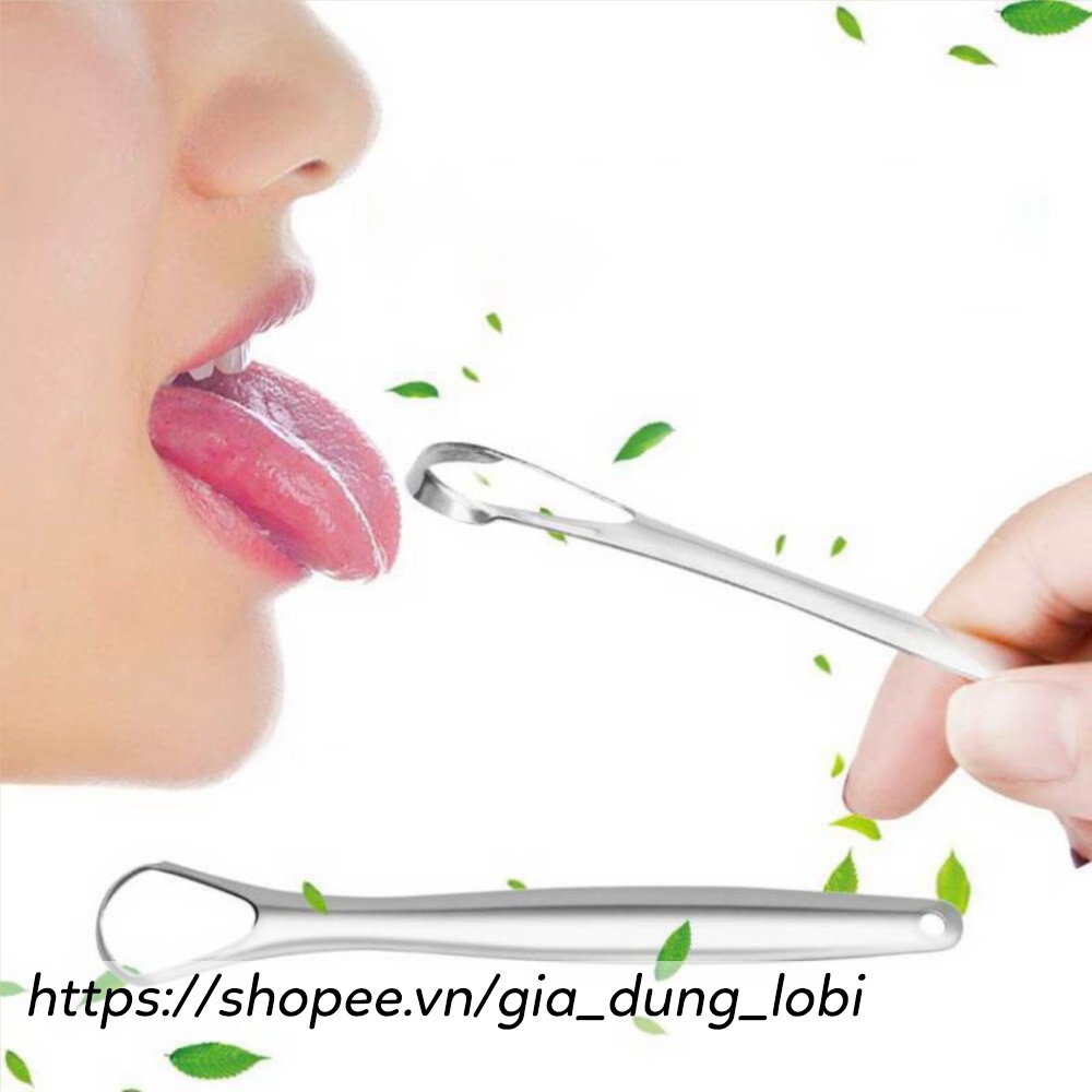 Tưa lưỡi inox vệ sinh răng miệng giảm hôi miệng hiệu quả kèm hộp thép đựng tiện lợi