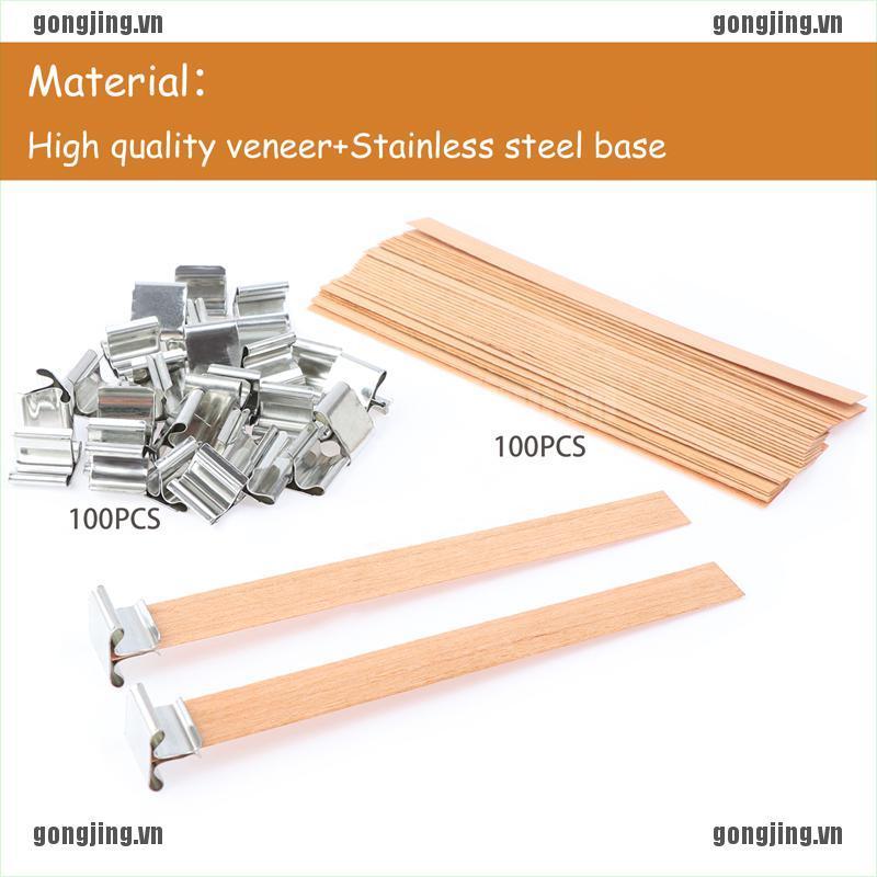 Set 10 kẹp nến bằng gỗ tự nhiên với chân đế sắt
