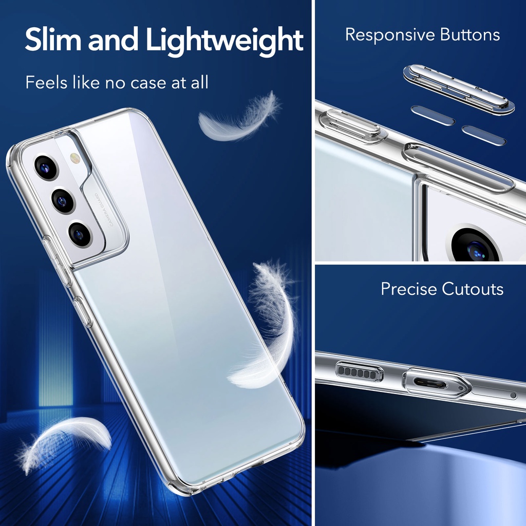 Ốp điện thoại ESR chất liệu TPU mềm trong suốt dành cho Samsung Galaxy S22 S22 Plus S22