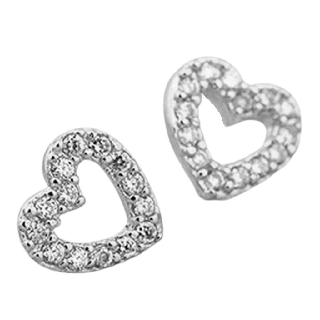 Hoa tai đính đá hình trái tim xinh xắn dành cho nữ