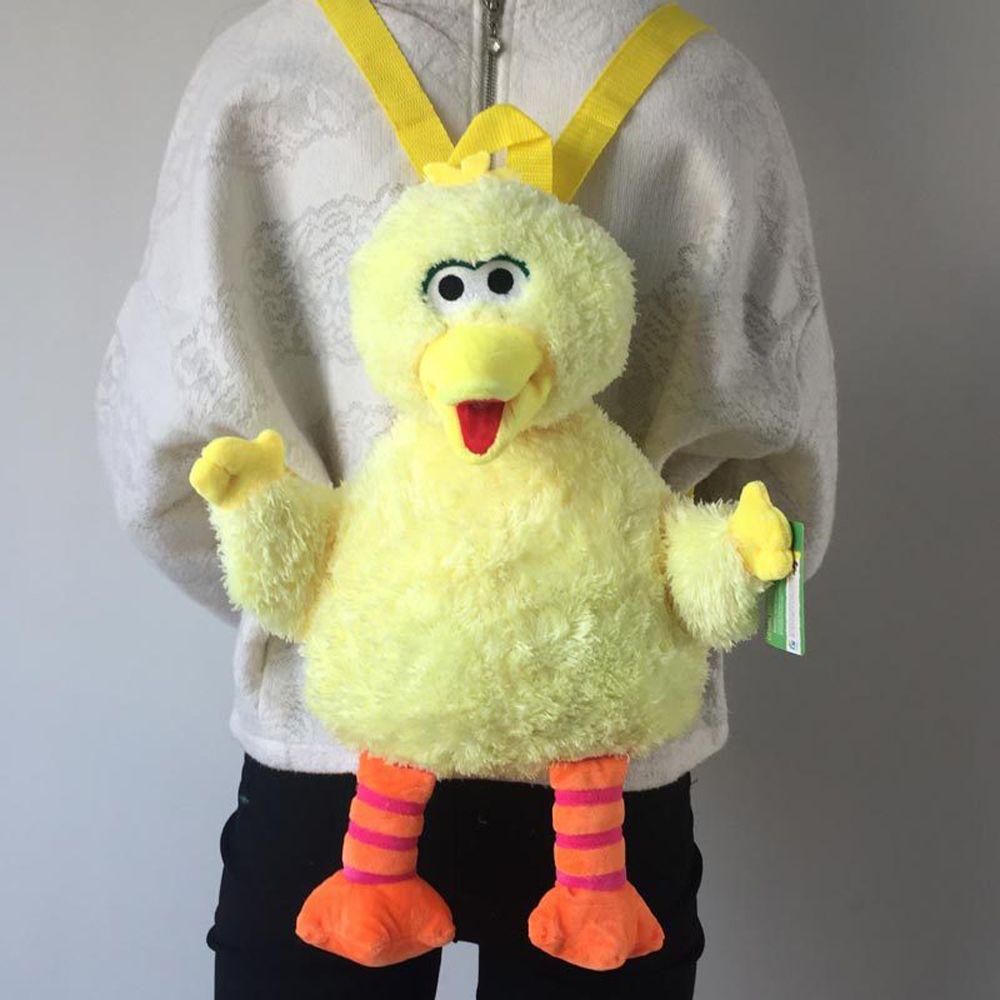 Ba Lô Đeo Vai Hình Elmo Nhồi Bông Màu Đỏ / Xanh Dương Dễ Thương Cho Bé MXMUSTY