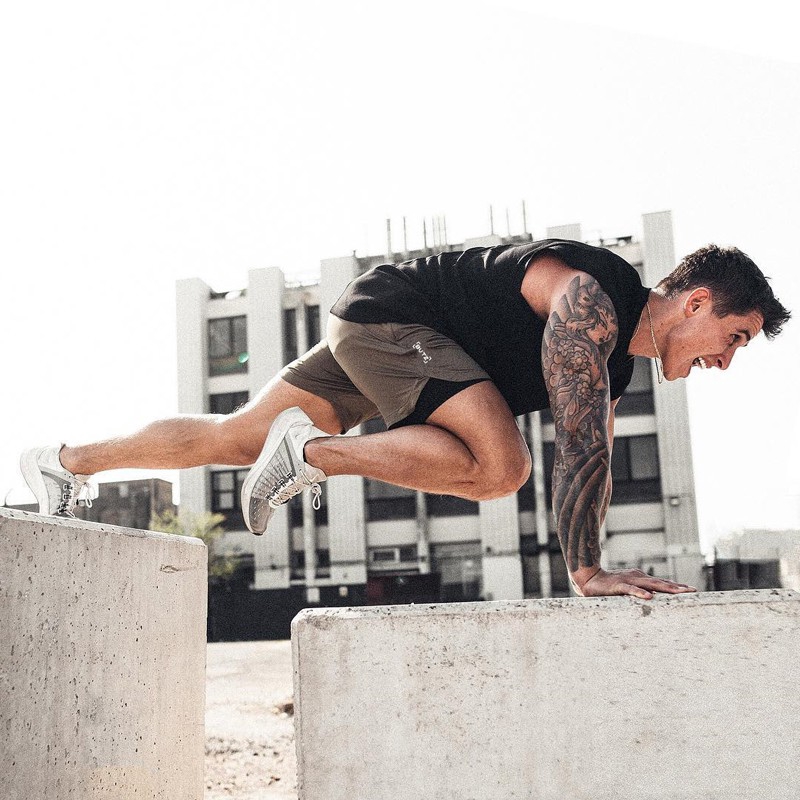 Sports Shorts Men's 2 In 1 Fitness Jogging Training Shorts