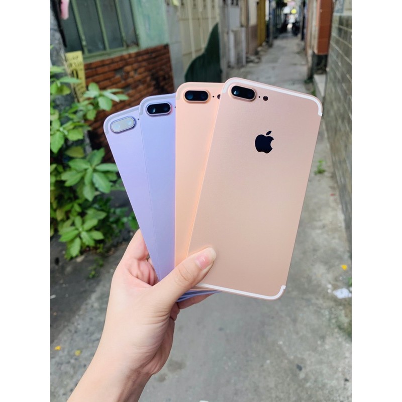 vỏ độ 7plus viền vuông tím & hồng