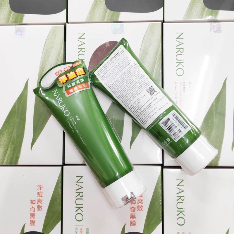 (Bản Đài) Sữa rửa mặt Tràm Trà Naruko Tea Tree Purifying Clay Mask and Cleanser 2in1