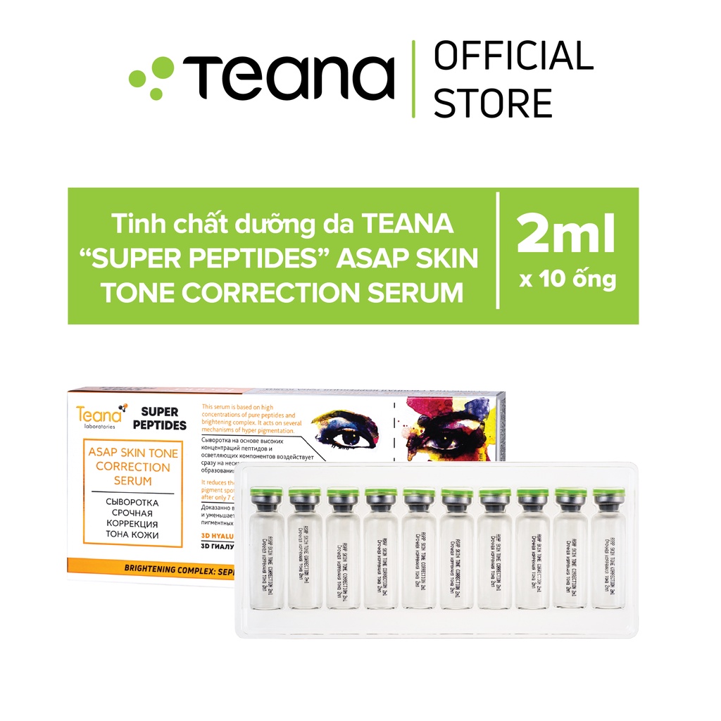 Serum Teana Super Peptides ASAP Skin Tone Correction dưỡng trắng da, mờ thâm nám