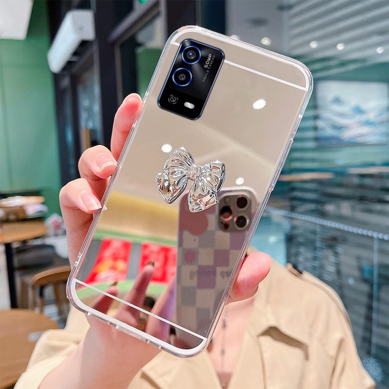 Ốp Điện Thoại Tráng Gương Viền Mềm Thời Trang Cho OPPO A55 4G Young