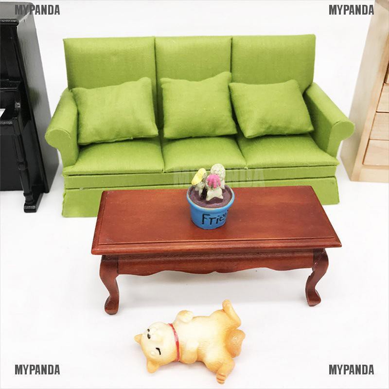 Ghế Sofa Mini Kèm 3 Gối Trang Trí Nhà Búp Bê chân váy nhung