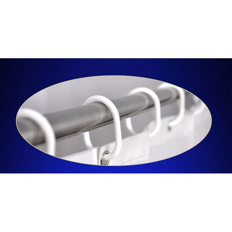 Móc nhựa treo rèm phòng tắm - bộ 12 móc treo rèm phòng tắm giá rẻ