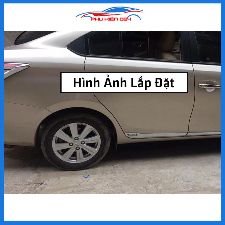 Bộ ốp nẹp sườn Vios 2014-2015-2016-2017-2018 mạ crom trang trí làm đẹp xe