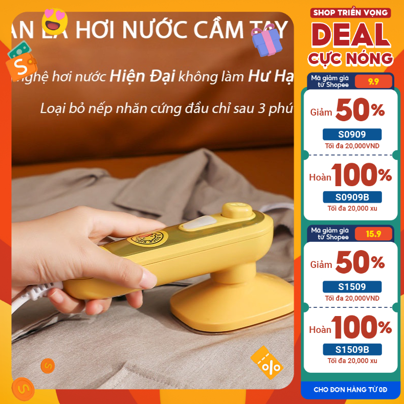Bàn Là Hơi Nước Cầm Tay Mini G.Duck - Công Nghệ Hơi Nước Thế Hệ Mới - Ủi Phẳng Quần Áo Ngay Khi Treo Trên Móc