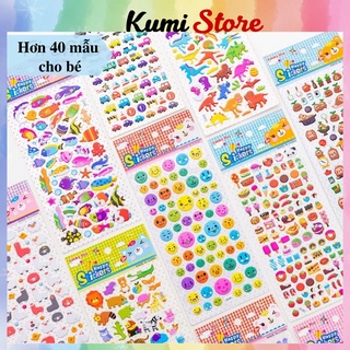 Hình dán sticker nổi 3d dễ thương nhiều hình cho bé Kumi toys