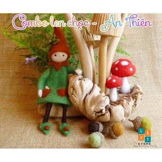 [16 Màu Len] Combo Len Chọc An Thiên - Combo Needle Felting