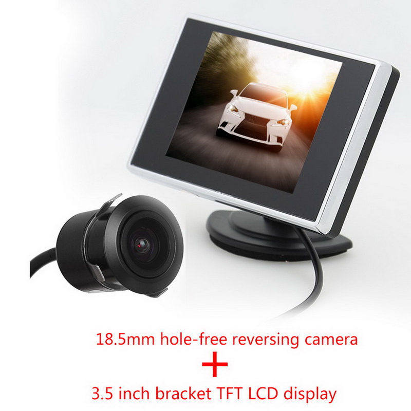 3.5-inch bracket TFT LCD display + 18.5mm perforated non-lamp reversing camera