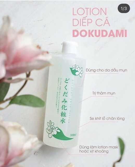 Nước hoa hồng Toner Lotion diếp cá Dokudami Natural Skin giảm mụn se lỗ chân lông 500ml Nhật Bản | BigBuy360 - bigbuy360.vn