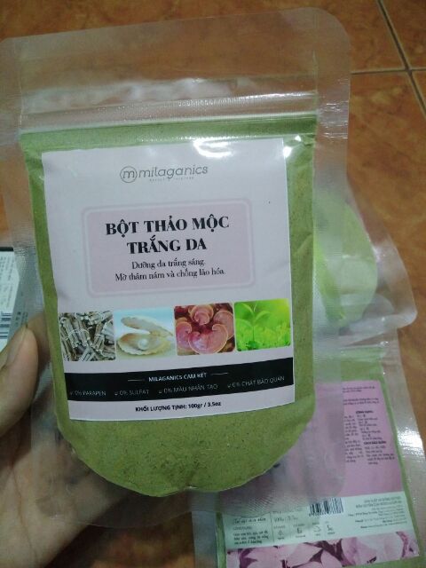 Bột Thảo Mộc Trắng Da Milaganics 100g | BigBuy360 - bigbuy360.vn