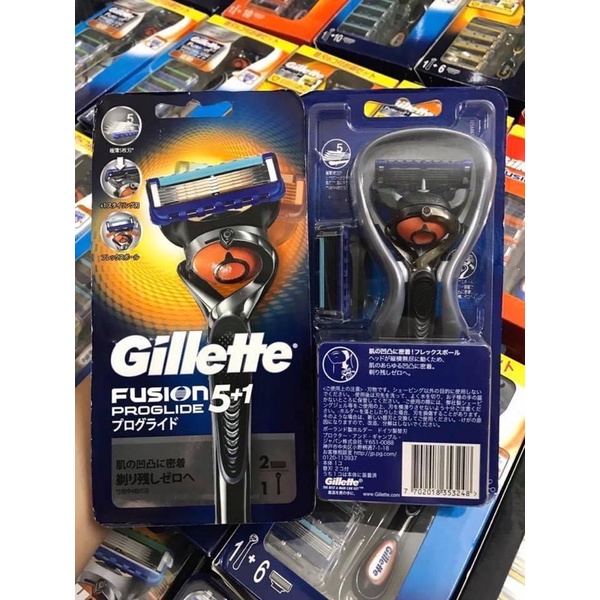 Dao Cạo râu GILLETTE Fusion 5+1 và lưỡi thay thế hàng nội địa Nhật Bản