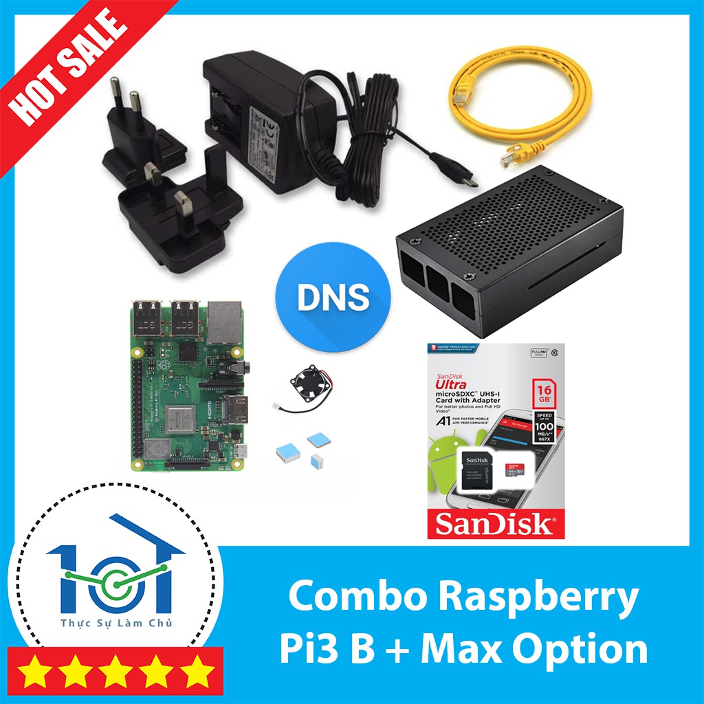 Bộ máy tính mini Raspberry Pi3 kèm đầy đủ phụ kiện