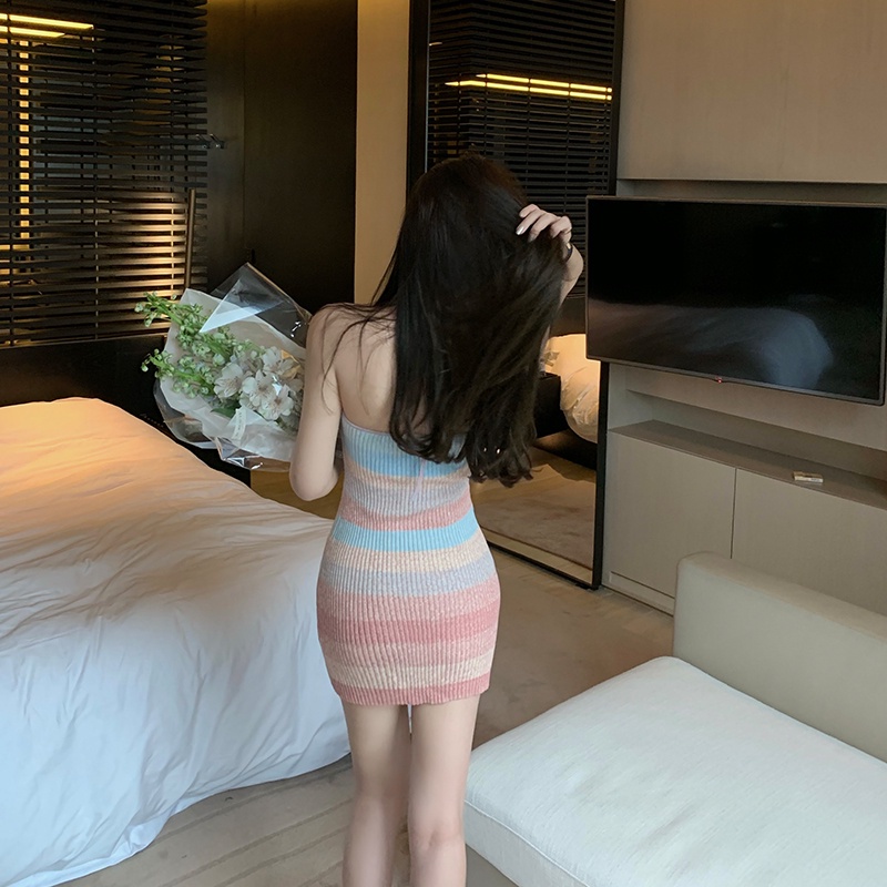 Cocory vn Đầm Sát Nách Màu Gradient Thiết Kế Mới Quyến Rũ Thời Trang Mùa Hè Dành Cho Nữ