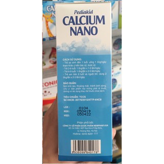 Canxi ống Pediakid calcium nano, canxi cho bé ăn ngon ngủ tốt