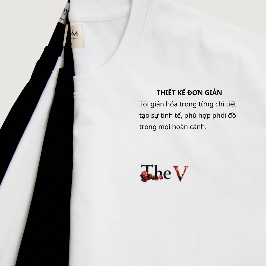 Áo thun DayM | The V - Form Âu, oversize, 100% cotton