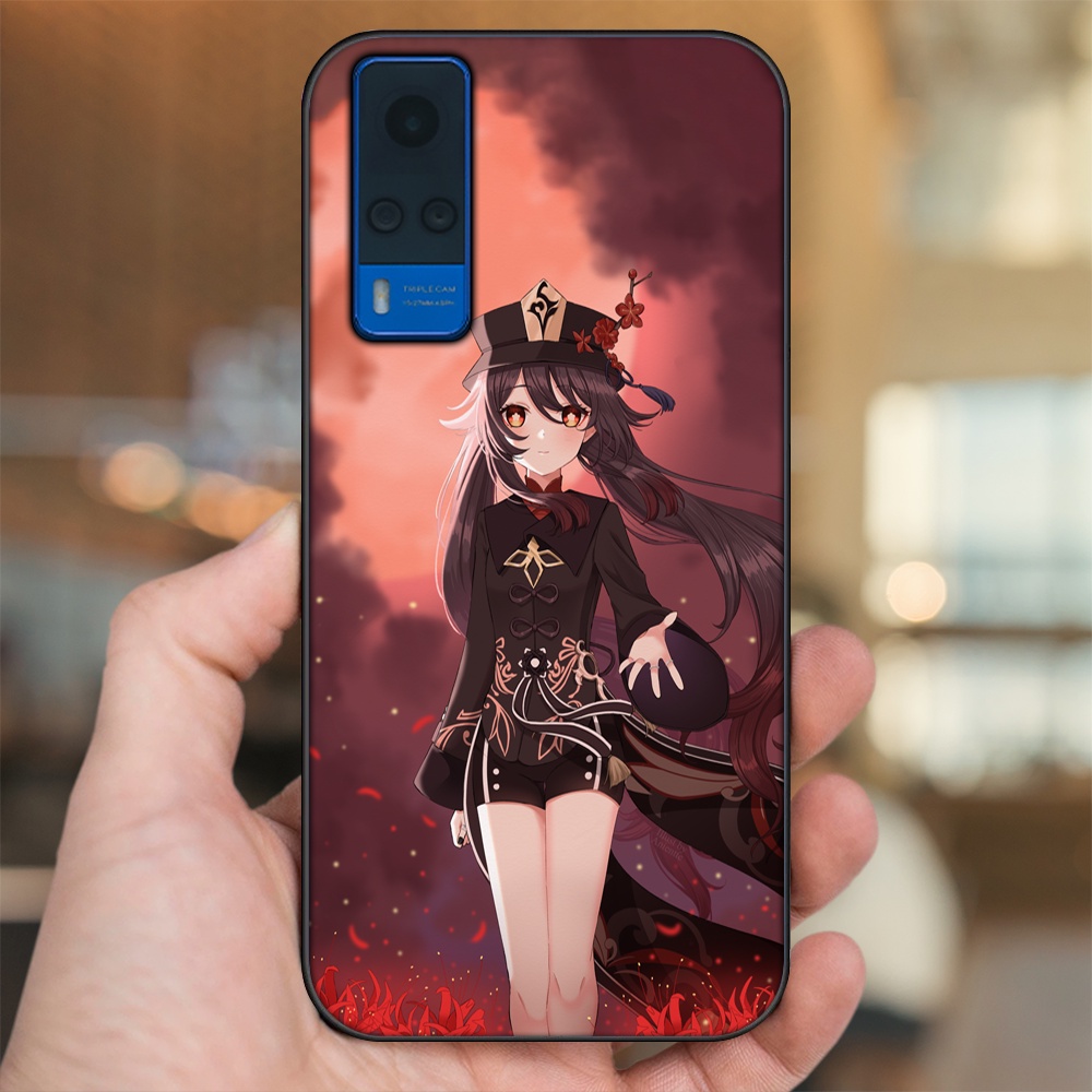 Ốp lưng Vivo Y51 2020, Y53s viền đen in hình Hutao Genshin Impact