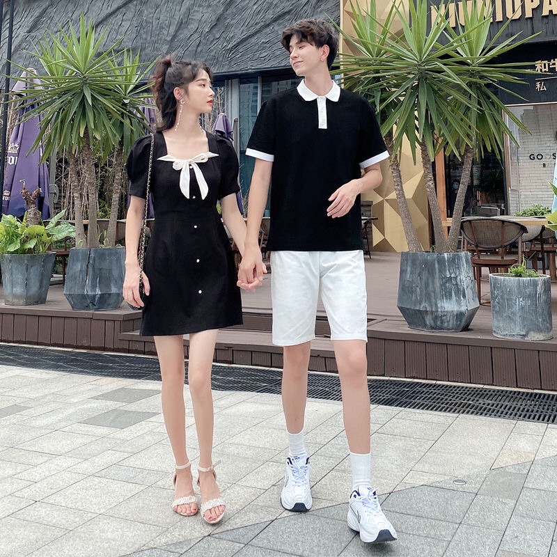 Sét đồ đôi nam và nữ dành cho cặp đôi yêu thích màu đen