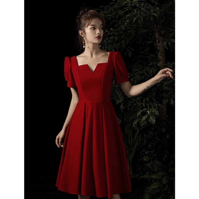 [FREESHIP 50K] váy thiết kế đỏ đô Redrose sang chảnh | BigBuy360 - bigbuy360.vn