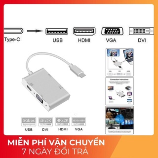 S [FreeShip Toàn Quốc] Cáp chuyển Type-C ra USB 3.0, VGA, HDMI, DVI