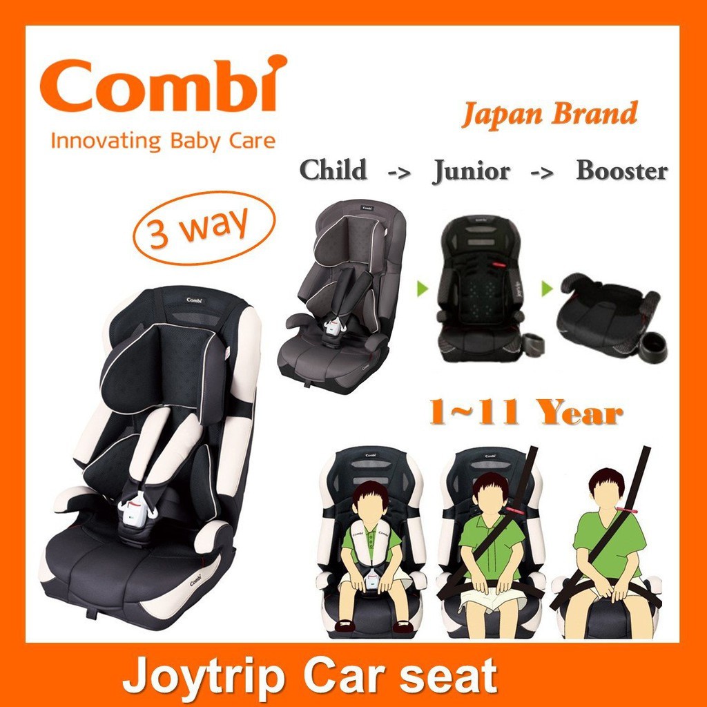 [CHÍNH HÃNG + LIMITED SALES ] Ghế ngồi ô tô cho bé Combi Joy Trip Plus Nhật Bản: cho bé từ 1 -12 tuổi