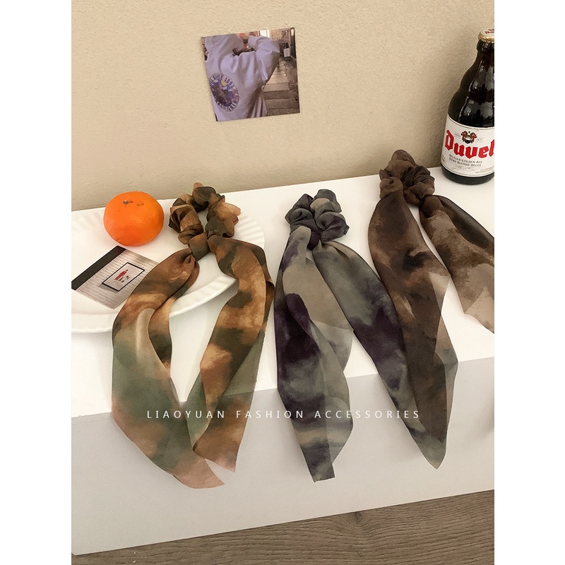 Dây cột tóc kiểu dây ruy băng thắt nơ xinh xắn