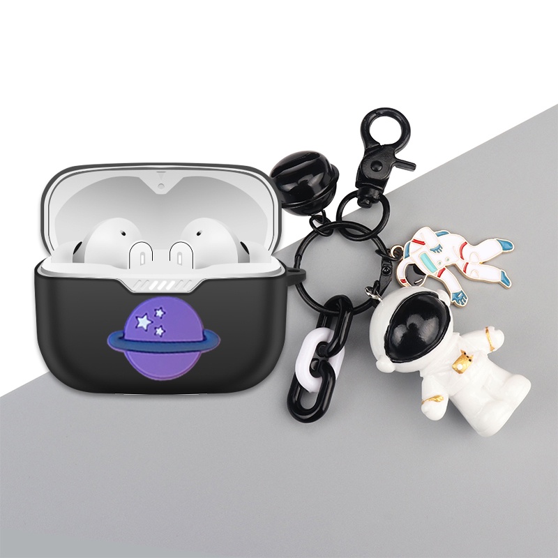 JBL T230NC TWS Case Cartoon Keychain Pendant JBL T230 Silicone Soft Shell Cover Cute Crayon Shin-chan Pendant JBL T130NC TWS Headphone Case Cover Shockproof Shell Cover JBL T130 Cover