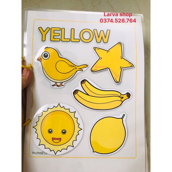 Học liệu bóc dán màu sắc - Học liệu montessori cho bé