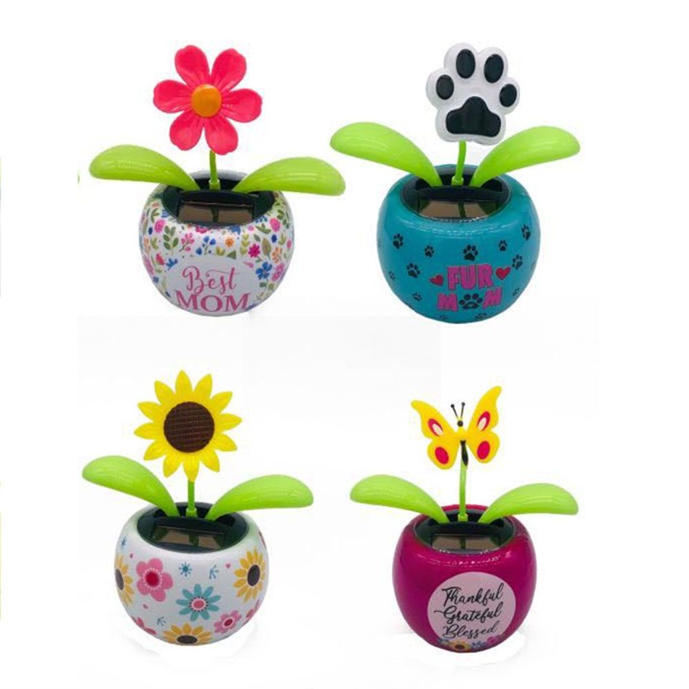 Lọ Hoa Năng Lượng Mặt Trời Trang Trí Xe Hơi / Bàn Làm Việc / Văn Phòng / Xe Hơi