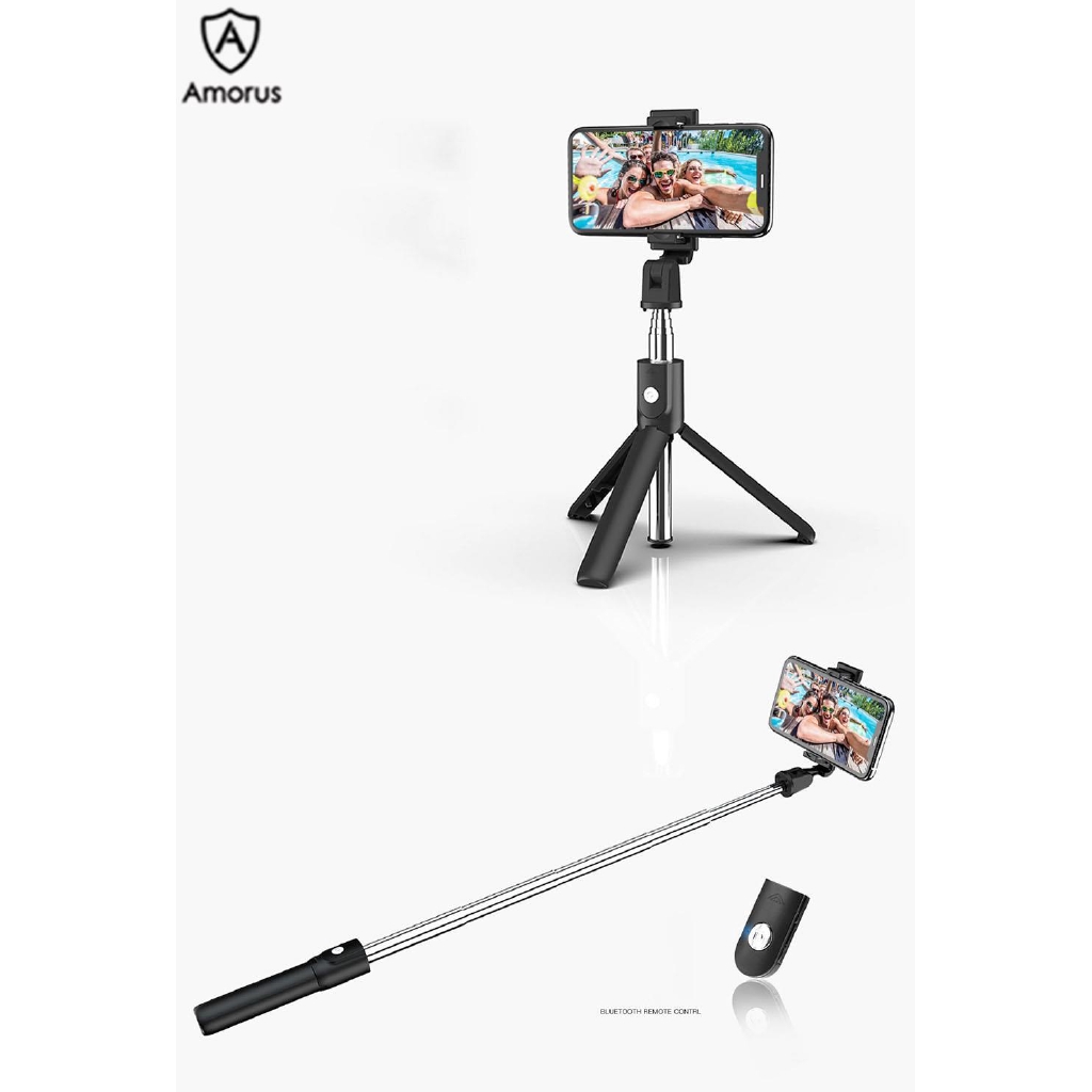 Chân đứng Tripod chụp ảnh Amorus K10 hỗ trợ kết nối Bluetooth và hẹn giờ chuyên dụng