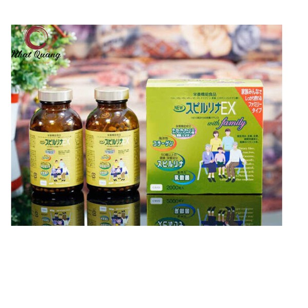 Tảo vàng cao cấp Spirulina EX Nhậ Bản ( Set 2 hộp 1000 viên/1 hộp)